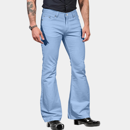 Men’s Flared Trousers – Slim-Fit Bell-Bottom Pants for Retro Casual Styling