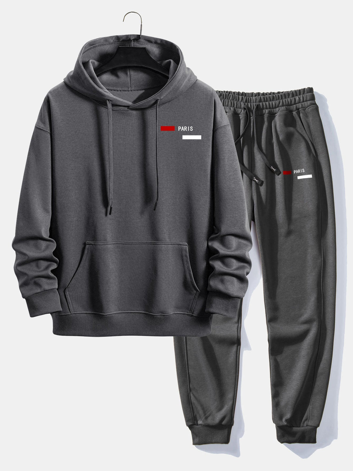 Men’s Relaxed Fit Tracksuit – Cotton Blend Hoodie and Joggers for Casual Streetwear