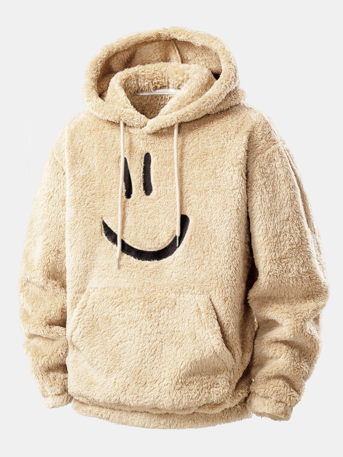 Men’s Plush Teddy Tracksuit – Relaxed Hooded Jogger Set for Winter Comfort