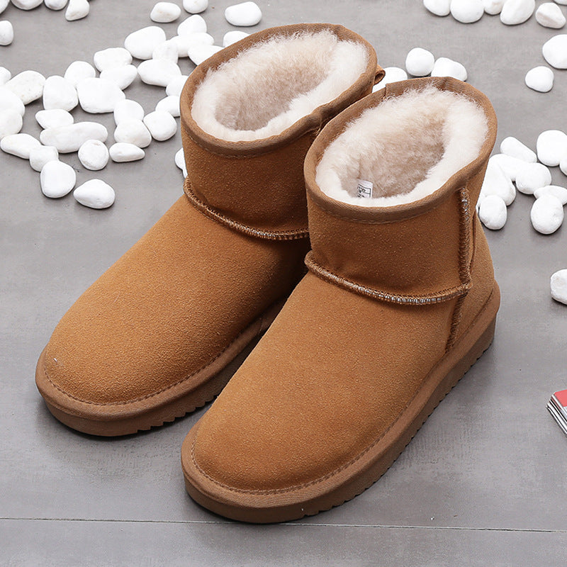 Women's Faux Fur Lined Heeled Snow Boots - Army Green
