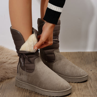 Women's Faux Fur Lined Heeled Knee-High Boots