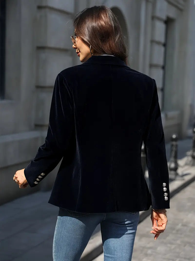 Women’s Tailored One-Button Blazer – Classic Office Jacket for Smart Casual and Occasion Wear