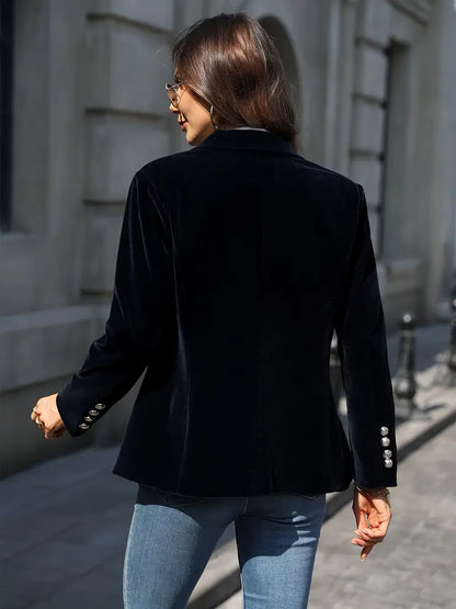 Women’s Tailored One-Button Blazer – Classic Office Jacket for Smart Casual and Occasion Wear