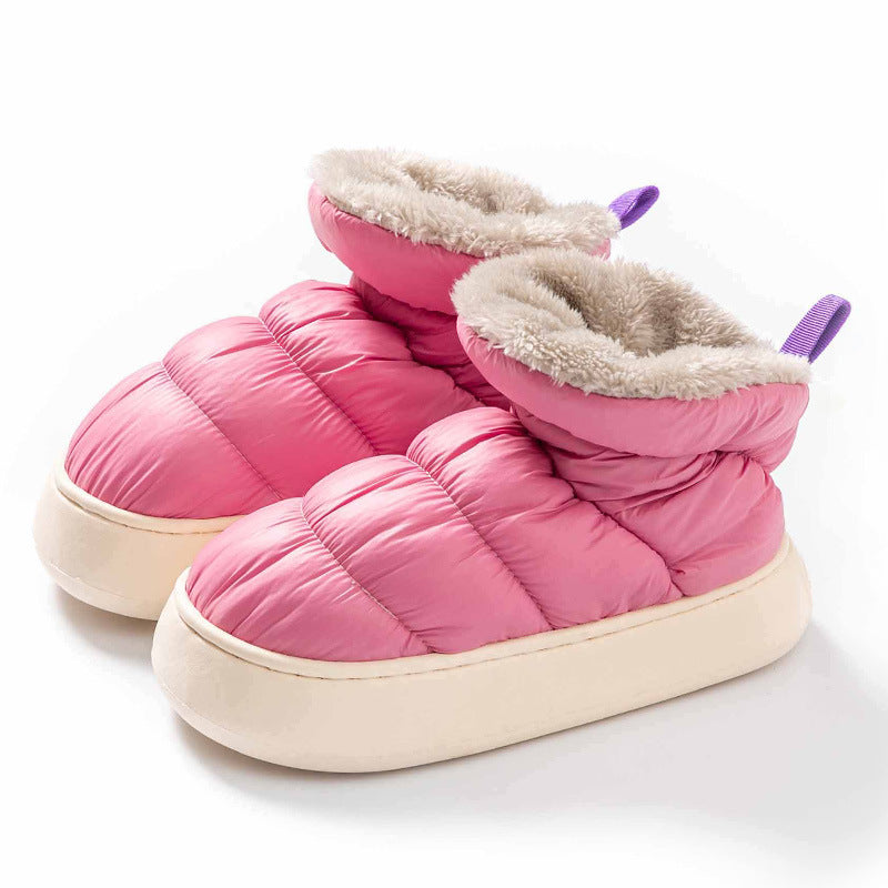 Women's Faux Fur Lined Slipper Boots - Caramel Brown