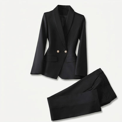 Women’s Structured Trouser Suit – Tailored Blazer Set for Business and Evening Wear