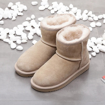 Women's Faux Fur Lined Heeled Snow Boots - Army Green