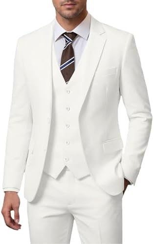 Men’s Three-Piece Wedding Suit – Slim Two-Button Tailoring for Formal Events
