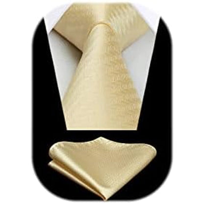Men’s Textured Tie Set – Classic Formal Accessories for Weddings and Business