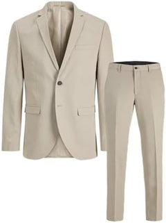Men’s Super-Slim Formal Suit Set – Streamlined Two-Piece Tailoring for Business and Events