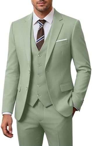 Men’s Three-Piece Wedding Suit – Slim Two-Button Tailoring for Formal Events