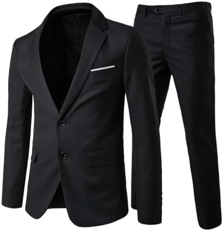 Men’s Slim-Fit Two-Piece Suit – Tailored Set for Business and Weddings