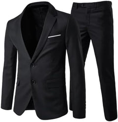 Men’s Slim-Fit Two-Piece Suit – Tailored Set for Business and Weddings