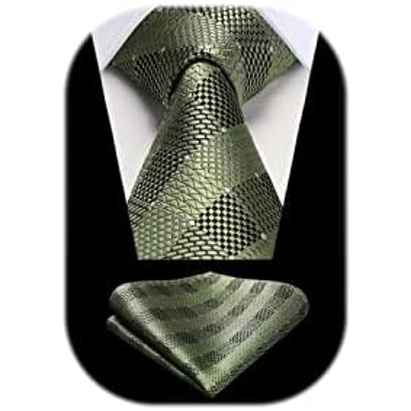 Men’s Textured Tie Set – Classic Formal Accessories for Weddings and Business