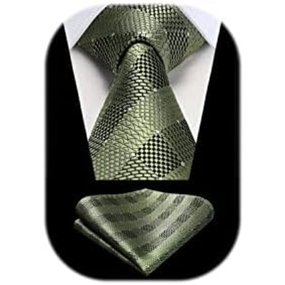 Men’s Textured Tie Set – Classic Formal Accessories for Weddings and Business