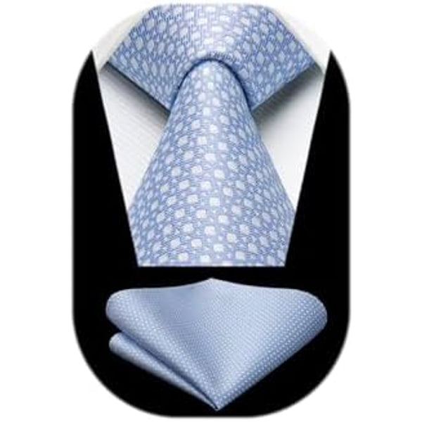 Men’s Textured Tie Set – Classic Formal Accessories for Weddings and Business