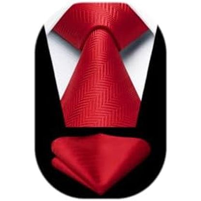 Men’s Textured Tie Set – Classic Formal Accessories for Weddings and Business