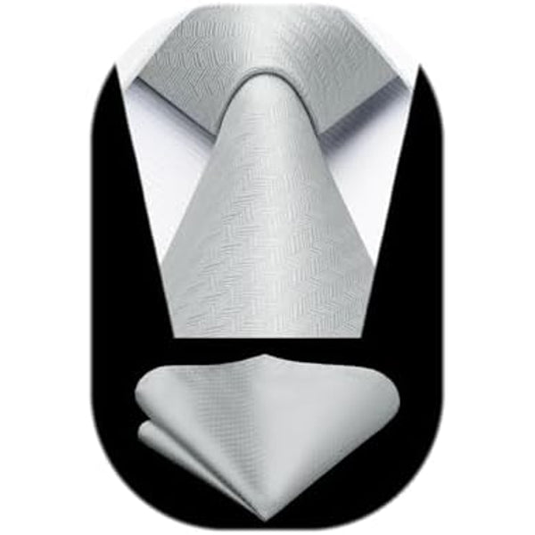 Men’s Textured Tie Set – Classic Formal Accessories for Weddings and Business