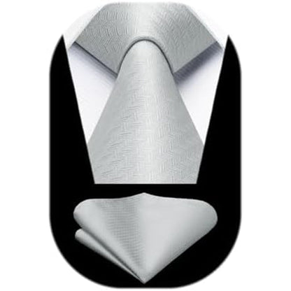 Men’s Textured Tie Set – Classic Formal Accessories for Weddings and Business