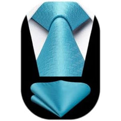 Men’s Textured Tie Set – Classic Formal Accessories for Weddings and Business