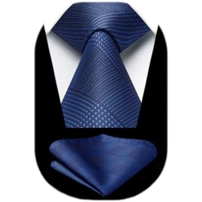 Men’s Textured Tie Set – Classic Formal Accessories for Weddings and Business