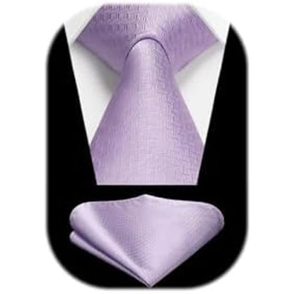 Men’s Textured Tie Set – Classic Formal Accessories for Weddings and Business