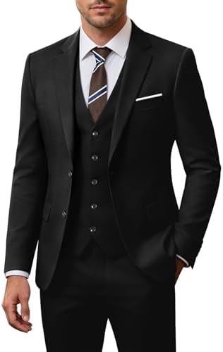 Men’s Three-Piece Wedding Suit – Slim Two-Button Tailoring for Formal Events