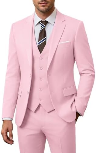 Men’s Three-Piece Wedding Suit – Slim Two-Button Tailoring for Formal Events