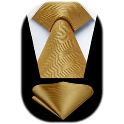Men’s Textured Tie Set – Classic Formal Accessories for Weddings and Business