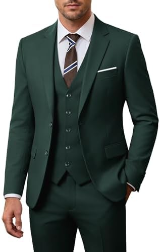 Men’s Three-Piece Wedding Suit – Slim Two-Button Tailoring for Formal Events
