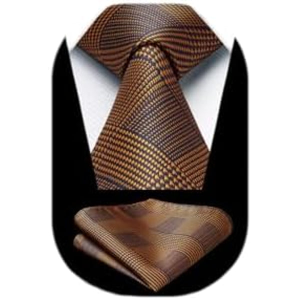 Men’s Textured Tie Set – Classic Formal Accessories for Weddings and Business