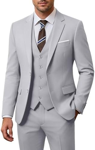 Men’s Three-Piece Wedding Suit – Slim Two-Button Tailoring for Formal Events