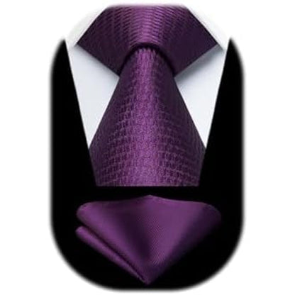 Men’s Textured Tie Set – Classic Formal Accessories for Weddings and Business