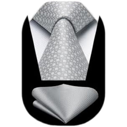 Men’s Textured Tie Set – Classic Formal Accessories for Weddings and Business