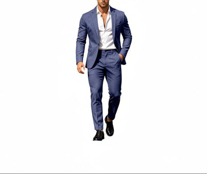 Men’s Modern Two-Piece Suit – Single-Button Blazer Set for Celebrations and Business