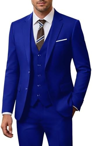 Men’s Three-Piece Wedding Suit – Slim Two-Button Tailoring for Formal Events