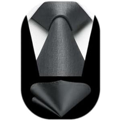 Men’s Textured Tie Set – Classic Formal Accessories for Weddings and Business