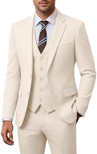 Men’s Three-Piece Wedding Suit – Slim Two-Button Tailoring for Formal Events