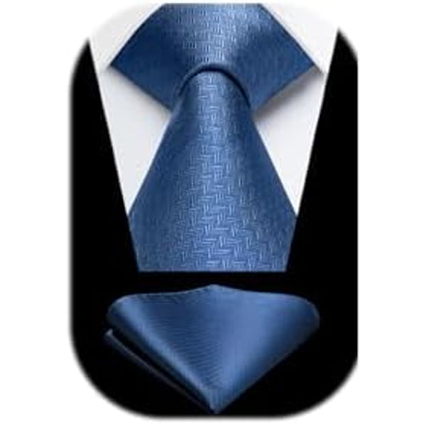 Men’s Textured Tie Set – Classic Formal Accessories for Weddings and Business