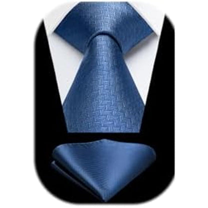 Men’s Textured Tie Set – Classic Formal Accessories for Weddings and Business