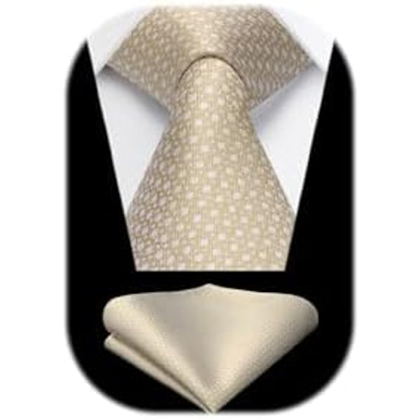 Men’s Textured Tie Set – Classic Formal Accessories for Weddings and Business