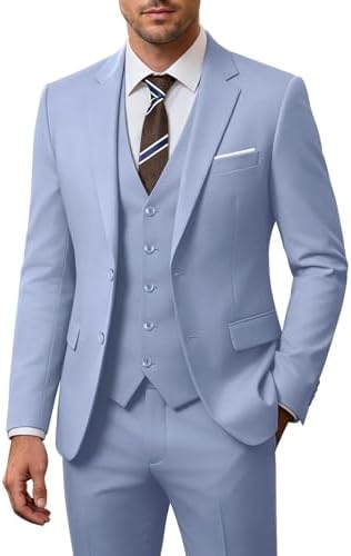 Men’s Three-Piece Wedding Suit – Slim Two-Button Tailoring for Formal Events
