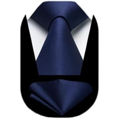Men’s Textured Tie Set – Classic Formal Accessories for Weddings and Business