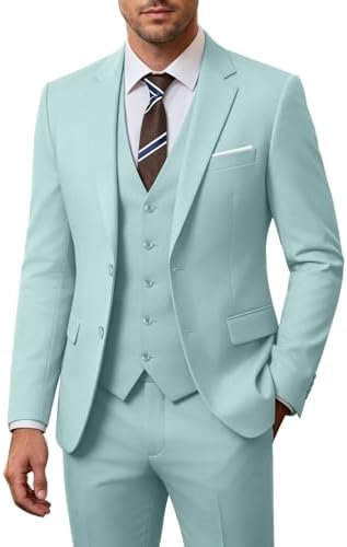 Men’s Three-Piece Wedding Suit – Slim Two-Button Tailoring for Formal Events