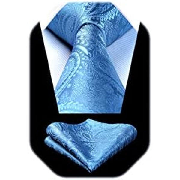 Men’s Paisley Jacquard Tie Set – Refined Formal Accessories for Weddings and Events