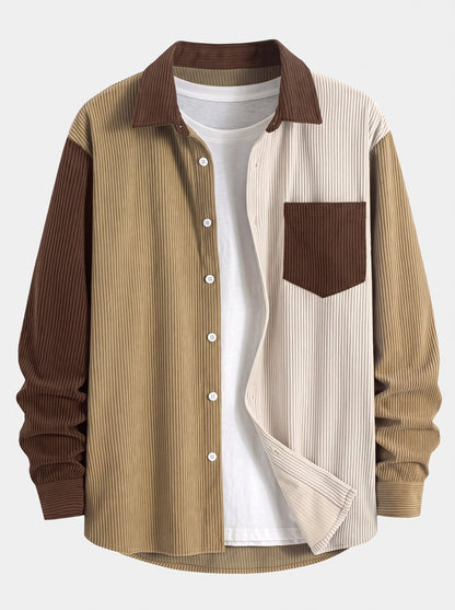 Men’s Corduroy Shirt Co-Ord – Straight-Leg Trousers for Autumn Casual Wear
