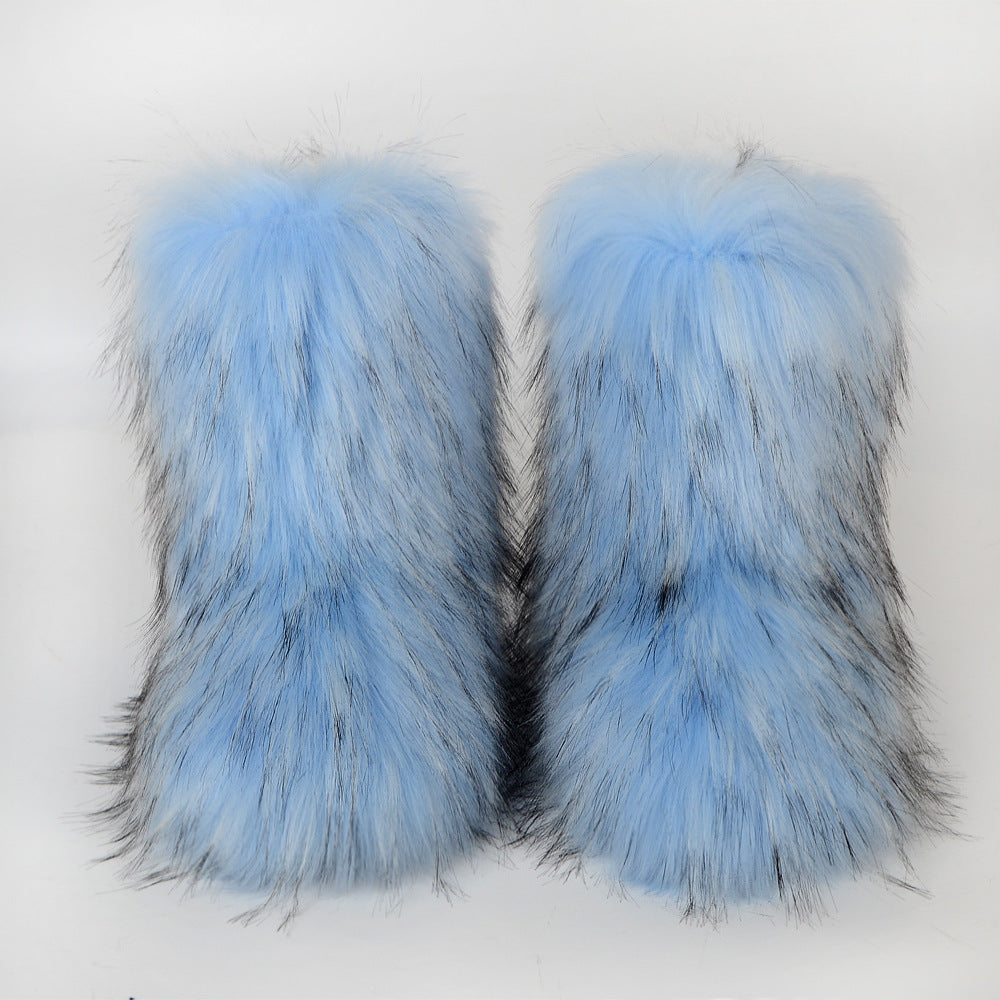 Women's Faux Fur Lined Snow Boots - Big Red