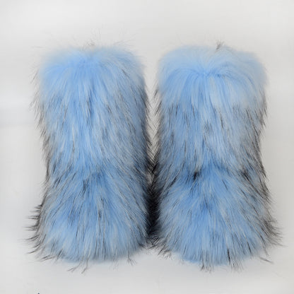 Women's Faux Fur Lined Snow Boots - Big Red