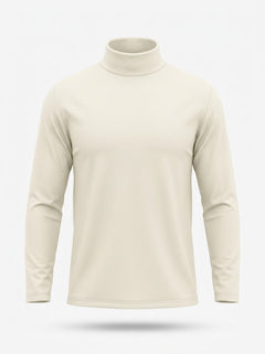 Men’s Mock-Neck Long-Sleeve Pullover – Slim Casual Layer for Cooler Days