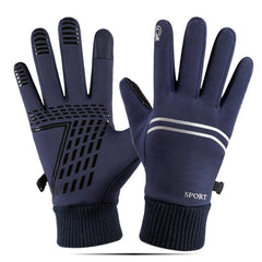 Men’s Waterproof Touchscreen Winter Gloves – Polar-Fleece Windproof Anti-Slip Cycling Ski Gloves