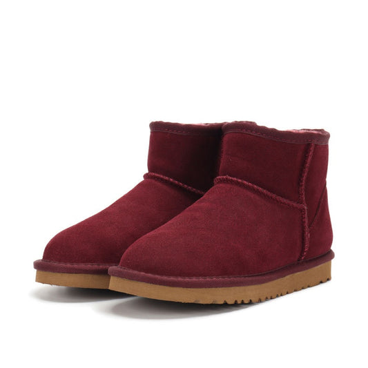 Women's Suede-Look Snow Boots - Chocolate